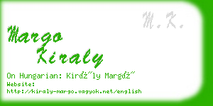 margo kiraly business card